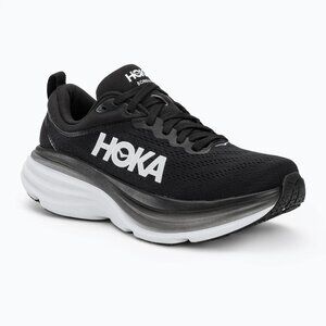 Hoka One One Bondi 8 Women Size 11B 1127952-BWHT Black White Running Shoes .